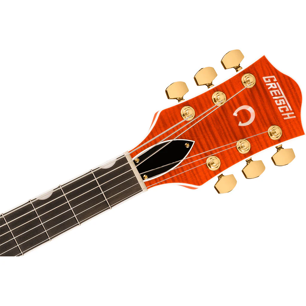 Gretsch Nashville Hollow Body Ebony Fingerboard with String Thru Bigsby and Gold Hardware - Orange Stain - Image 4