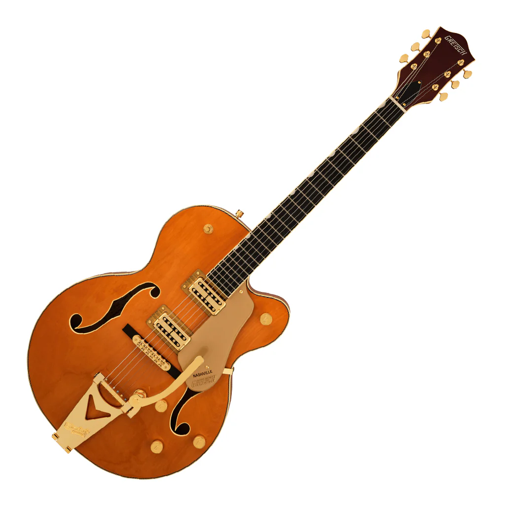 Gretsch Synchromatic Nashville Hollowbody Singlecut with Bigsby - 50s Orange Stain - Image 7