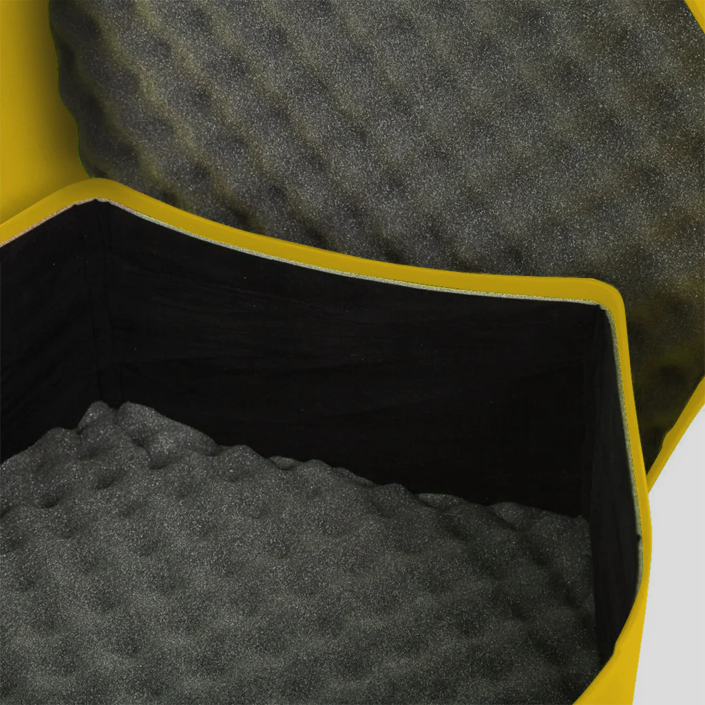Hardcase Lined Yellow 14" Snare Case - Image 2