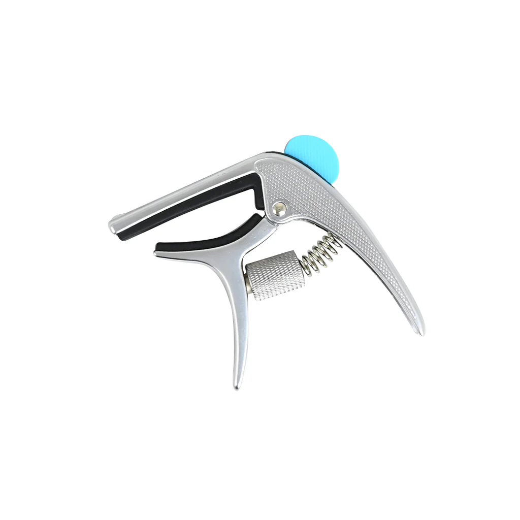Hebikuo - Guitar Capo Plectrum Pick Holder - Silver