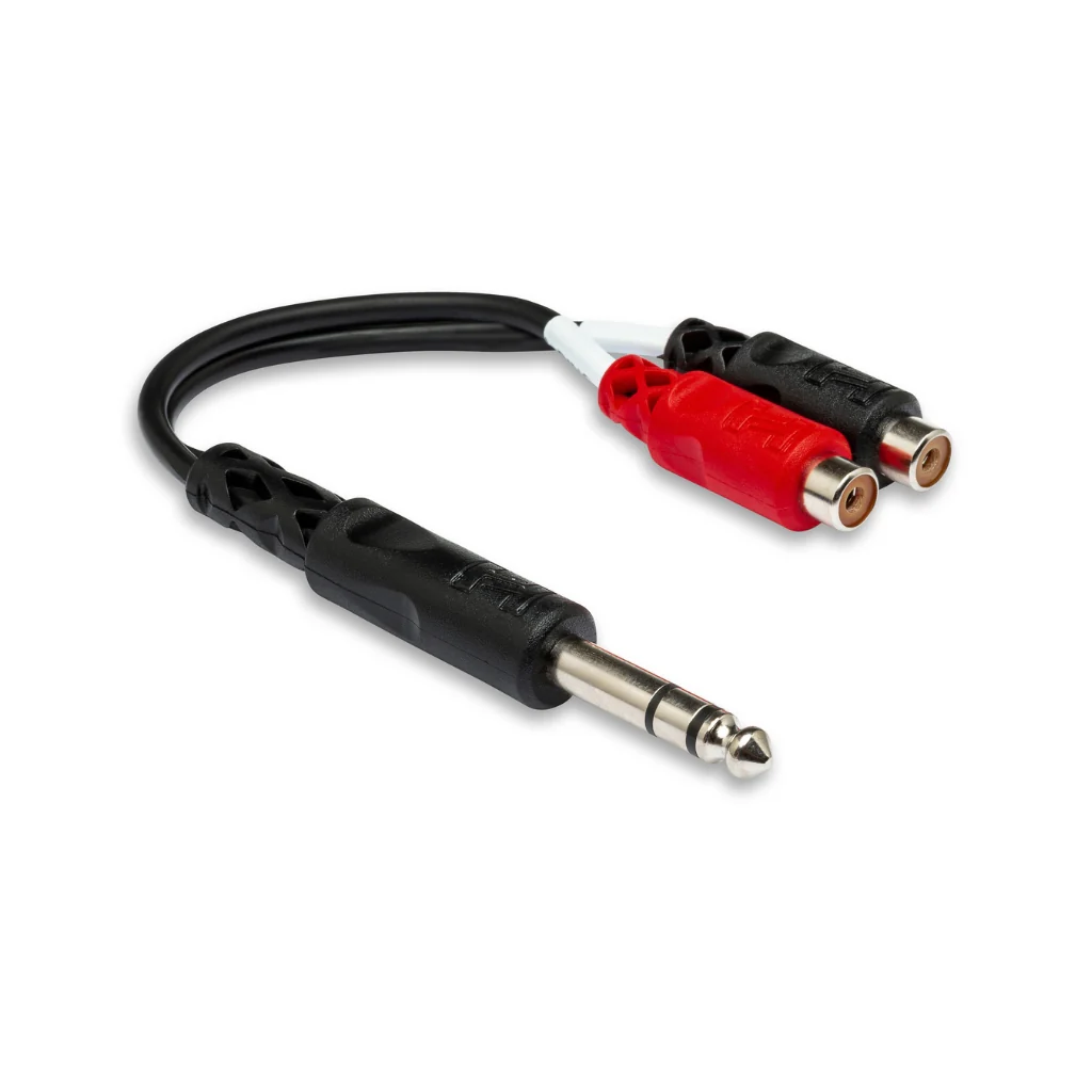 Hosa Technology 1/4 in TRS to Dual RCAF Stereo Breakout