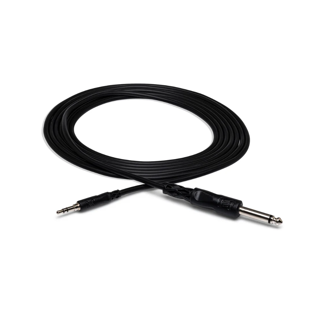 Hosa Technology 1/4 in TS to 3.5 mm TRS Mono Interconnect Cable 10ft