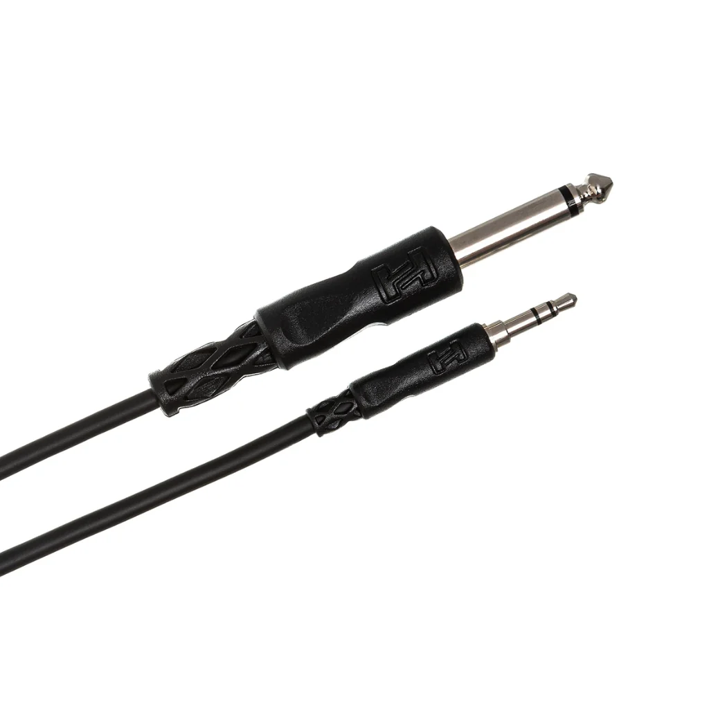 Hosa Technology 1/4 in TS to 3.5 mm TRS Mono Interconnect Cable 10ft - Image 2