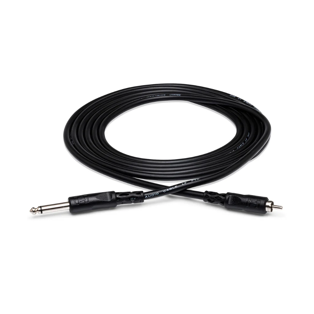 Hosa Technology 1/4 in TS to RCA Unbalanced Interconnect Cable 10ft