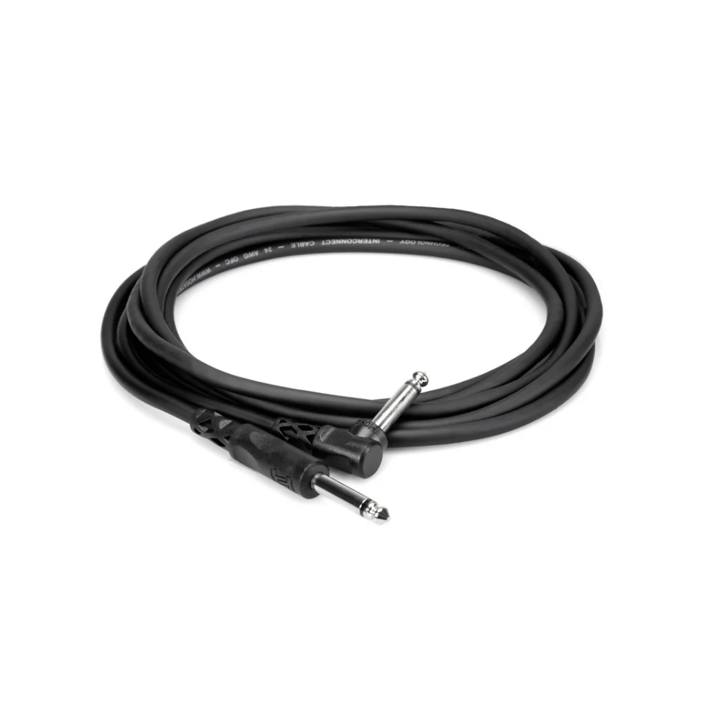 Hosa Technology 1/4 in TS to Right-angle 1/4 in TS Unbalanced Interconnect 5ft