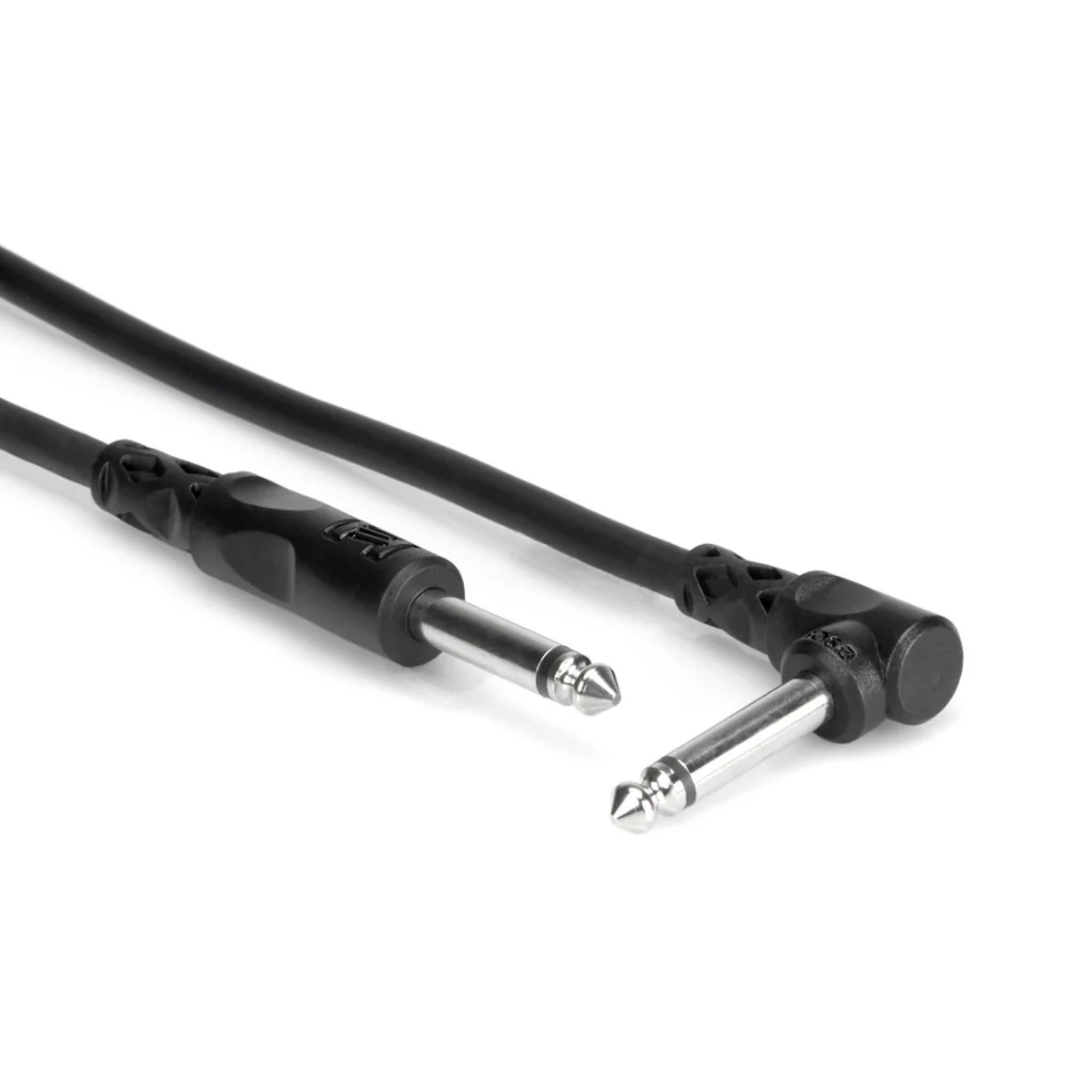 Hosa Technology 1/4 in TS to Right-angle 1/4 in TS Unbalanced Interconnect 5ft - Image 2