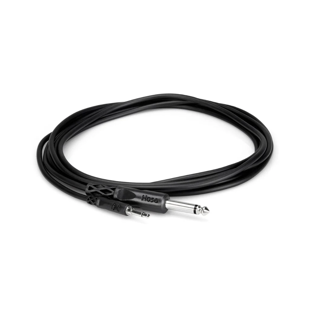 Hosa Technology 3.5 mm TS to 1/4 in TS Mono Interconnect 5ft