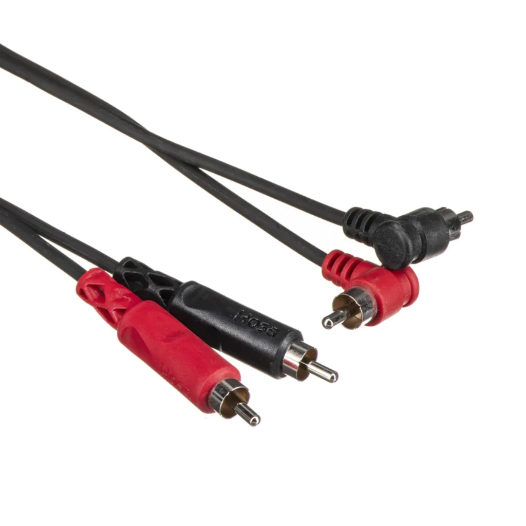 Hosa Technology Dual RCA to Dual Right-angle RCA Stereo Interconnect Cable 1m - Image 3