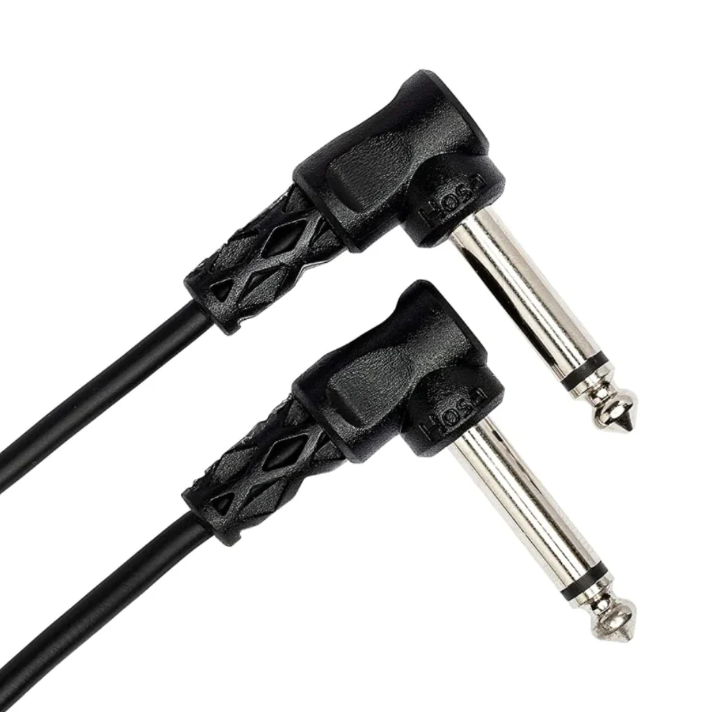 Hosa Technology Molded Right-Angle to Same Guitar Patch Cable, 1ft - Image 2