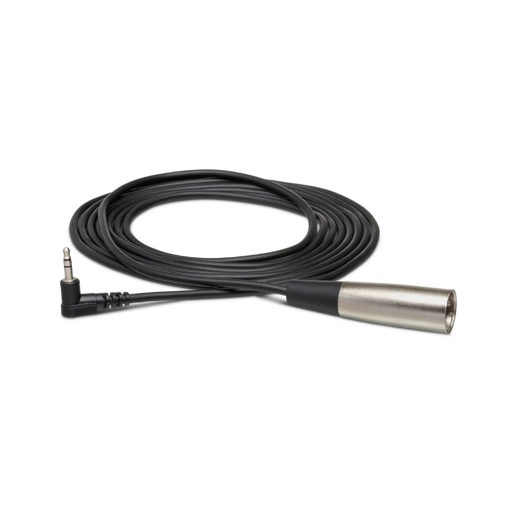 Hosa Technology Right-angle 3.5 mm TRS to XLR3M Microphone Cable 1ft