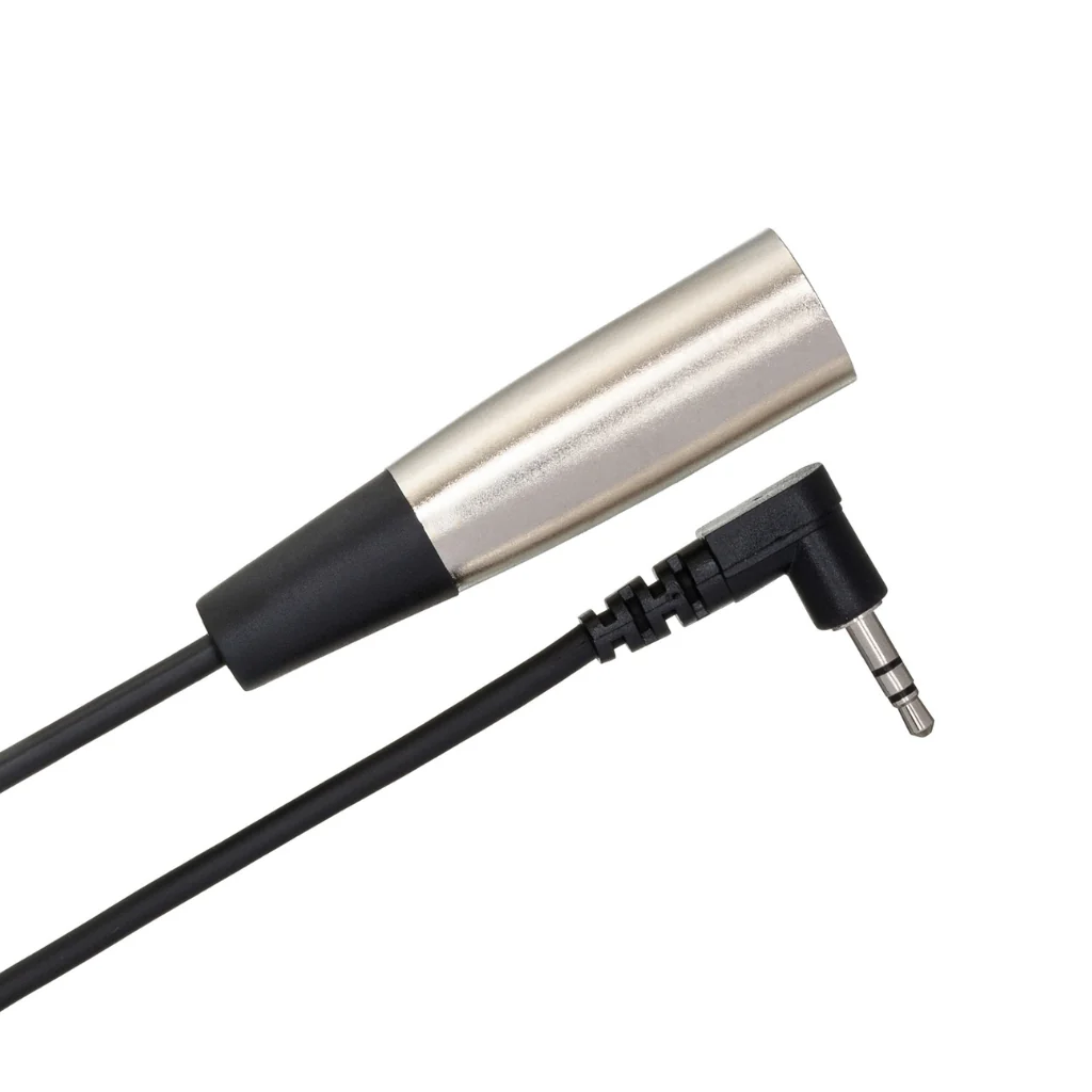 Hosa Technology Right-angle 3.5 mm TRS to XLR3M Microphone Cable 1ft - Image 2