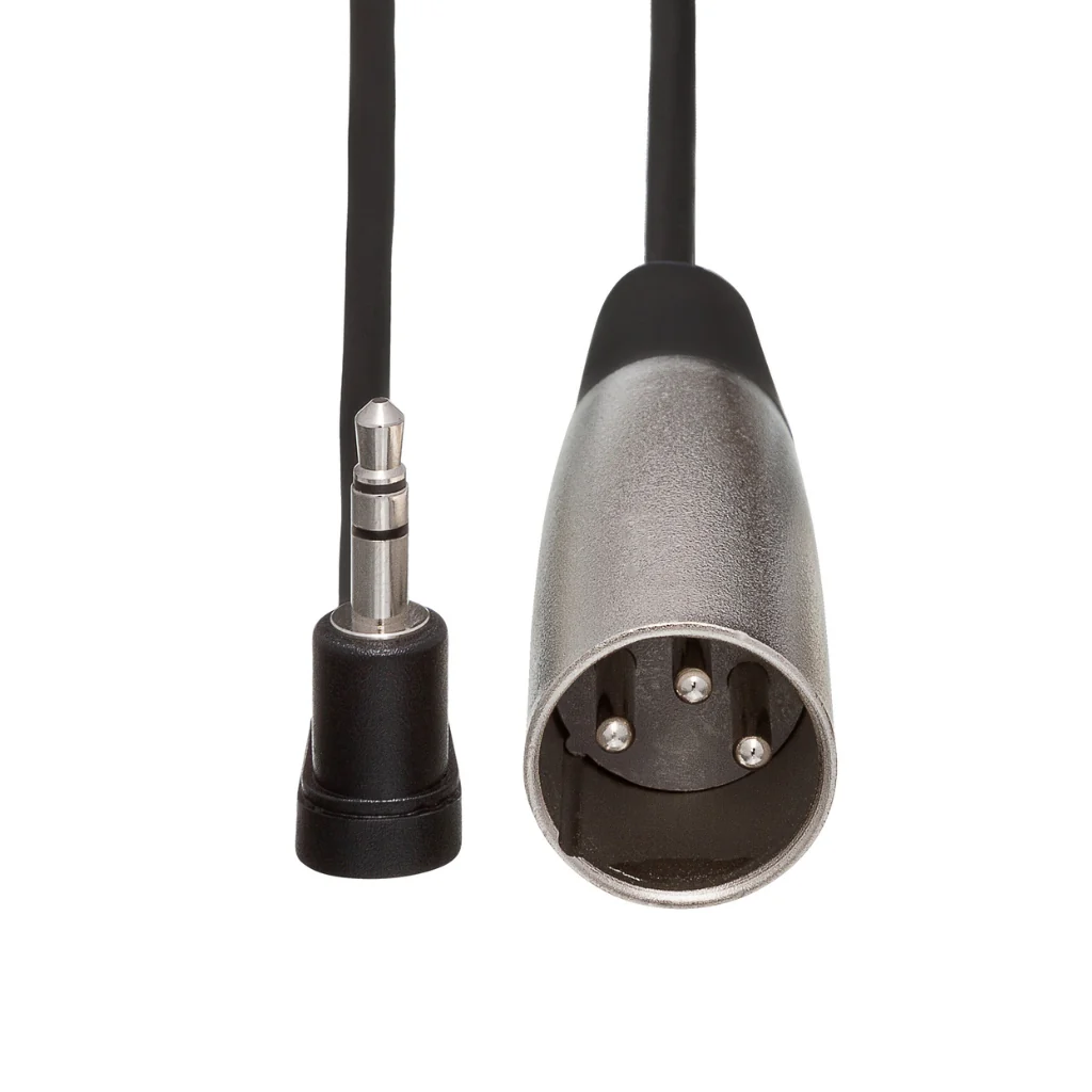 Hosa Technology Right-angle 3.5 mm TRS to XLR3M Microphone Cable 1ft - Image 3