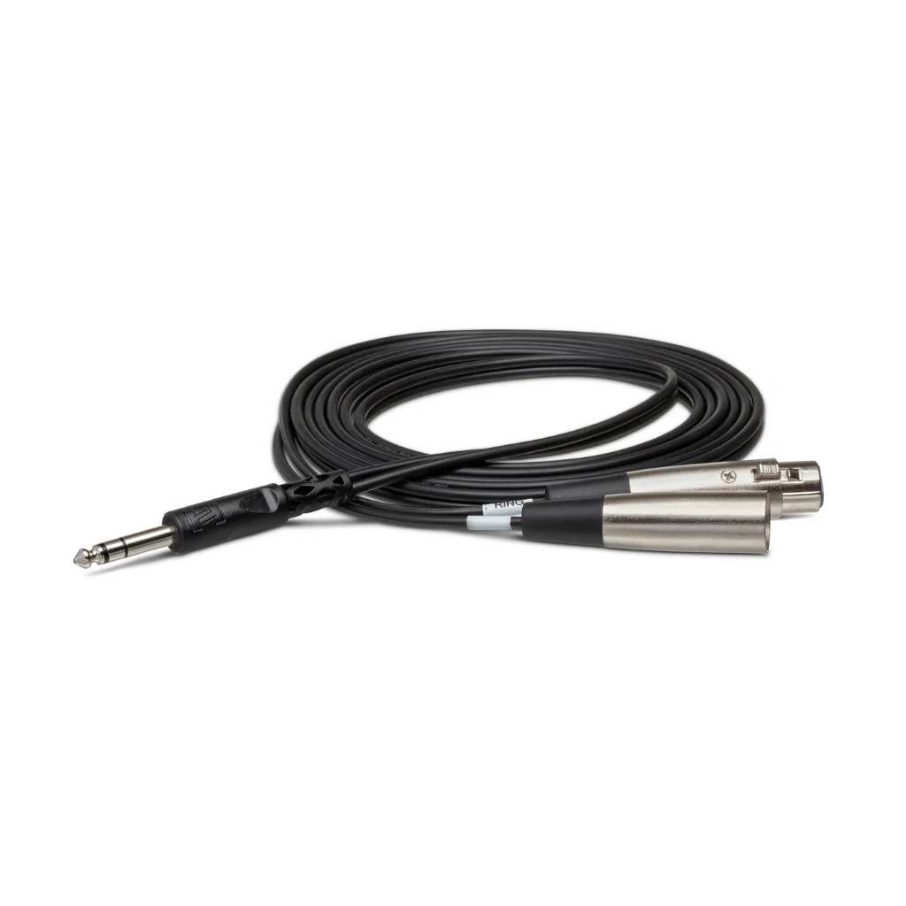 Hosa Technology 1/4 in TRS to XLR3M and XLR3F Insert Cable 3m