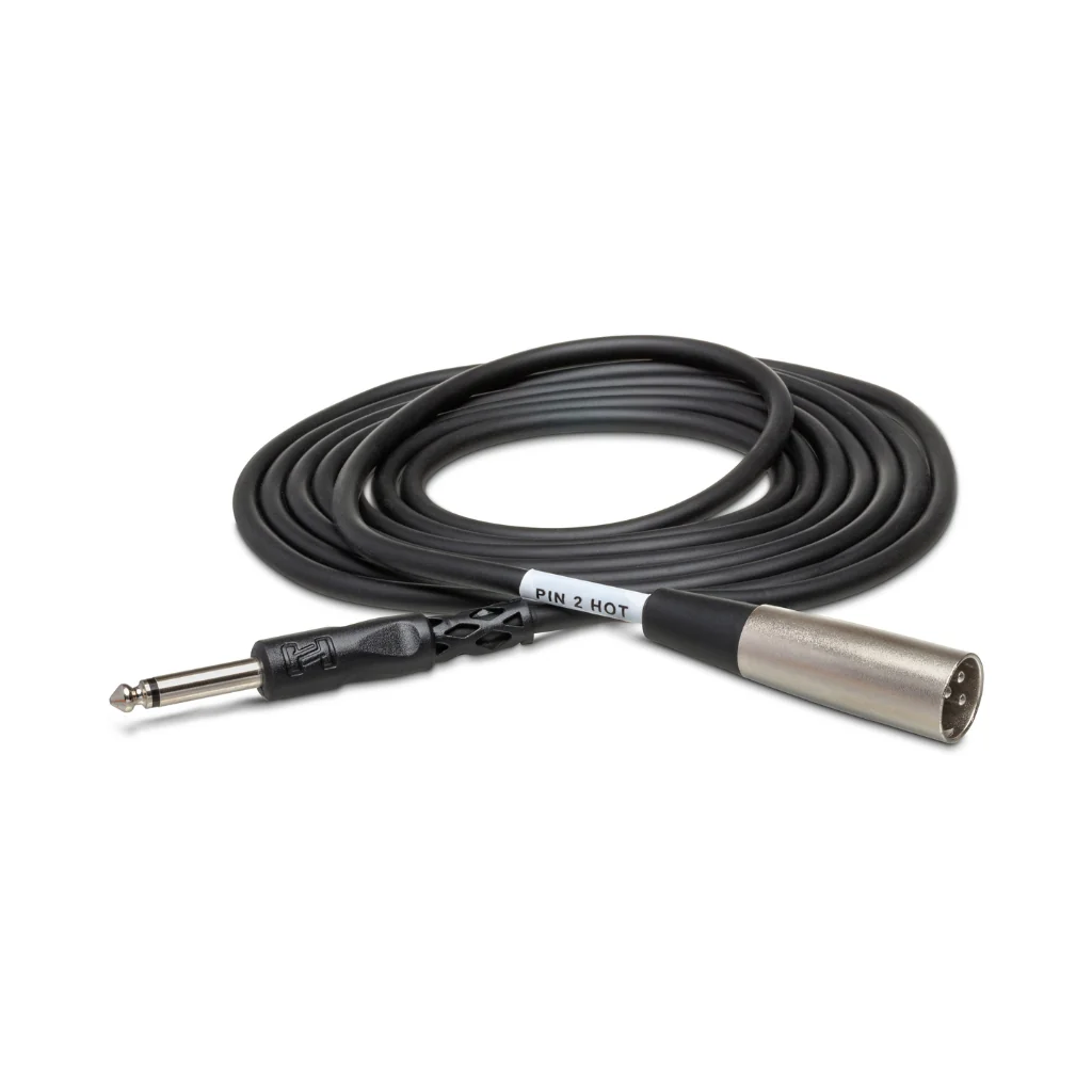 Hosa Technology 1/4 in TS to XLR3M Unbalanced Interconnect Cable 10ft