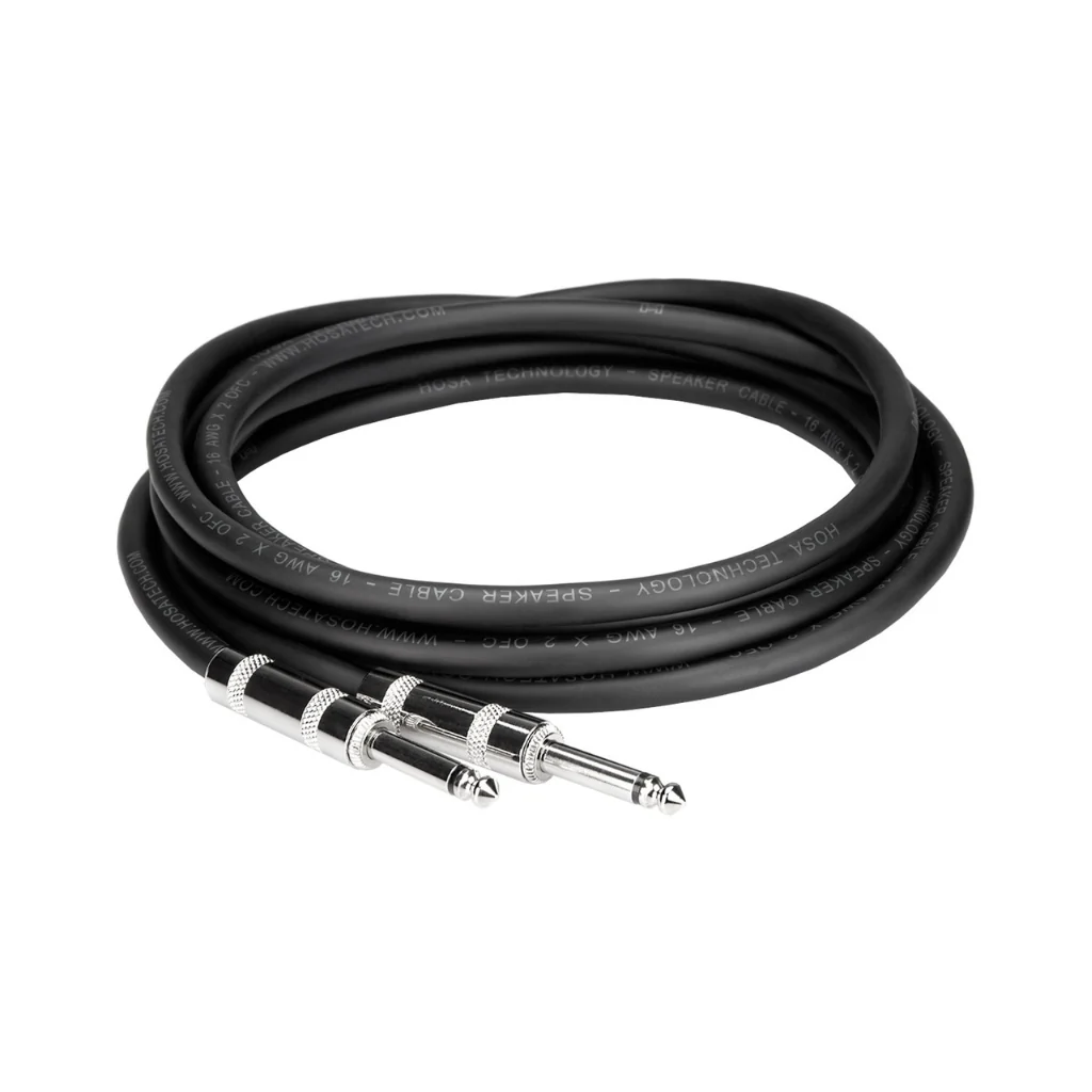 Hosa Technology Black Zip 1/4 in TS to Same Speaker Cable 3ft
