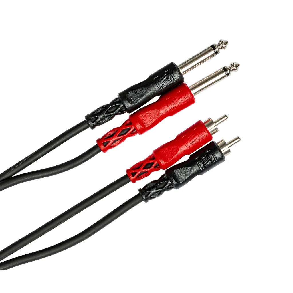 Hosa Technology Dual 1/4 in TS to Dual RCA Stereo Interconnect Cable 2m - Image 2