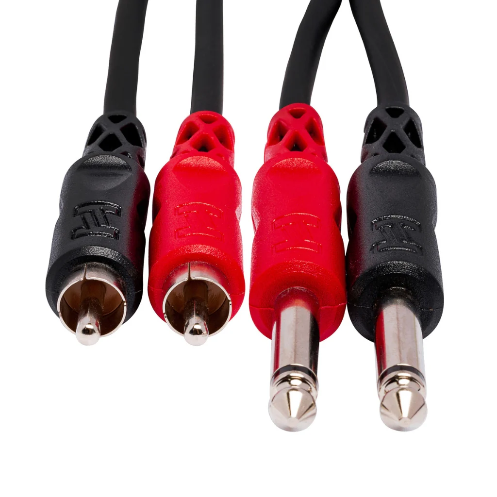 Hosa Technology Dual 1/4 in TS to Dual RCA Stereo Interconnect Cable 2m - Image 3
