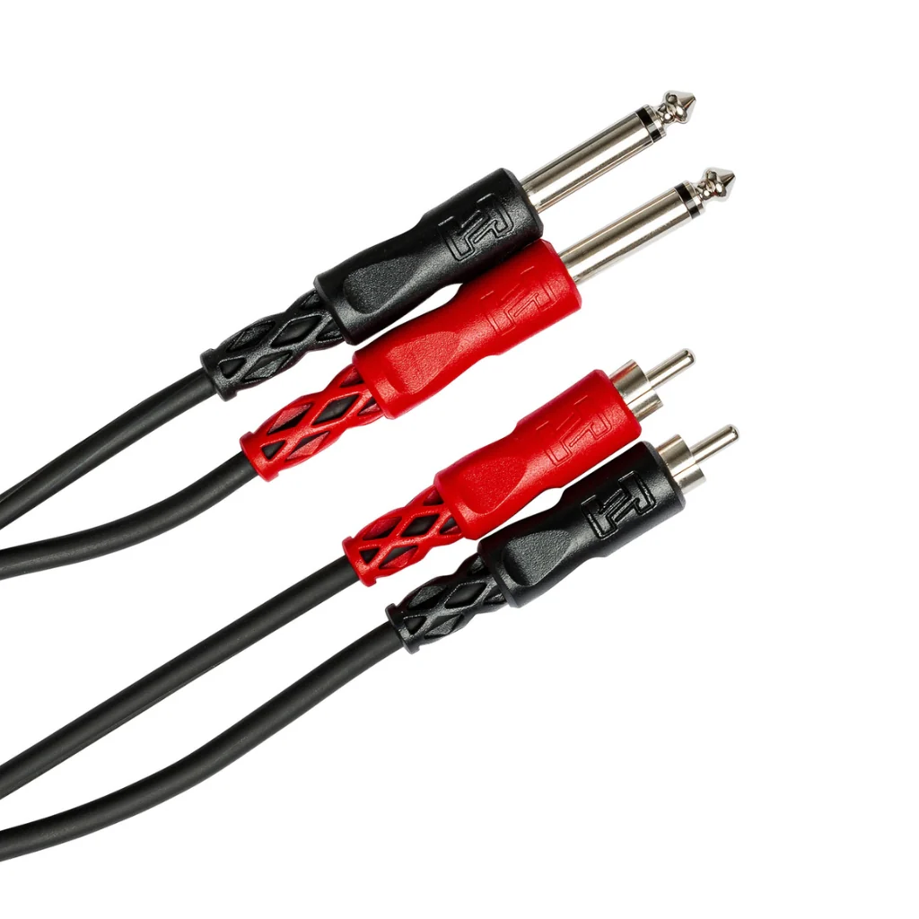Hosa Technology Dual 1/4 in TS to Dual RCA Stereo Interconnect Cable 3m - Image 2