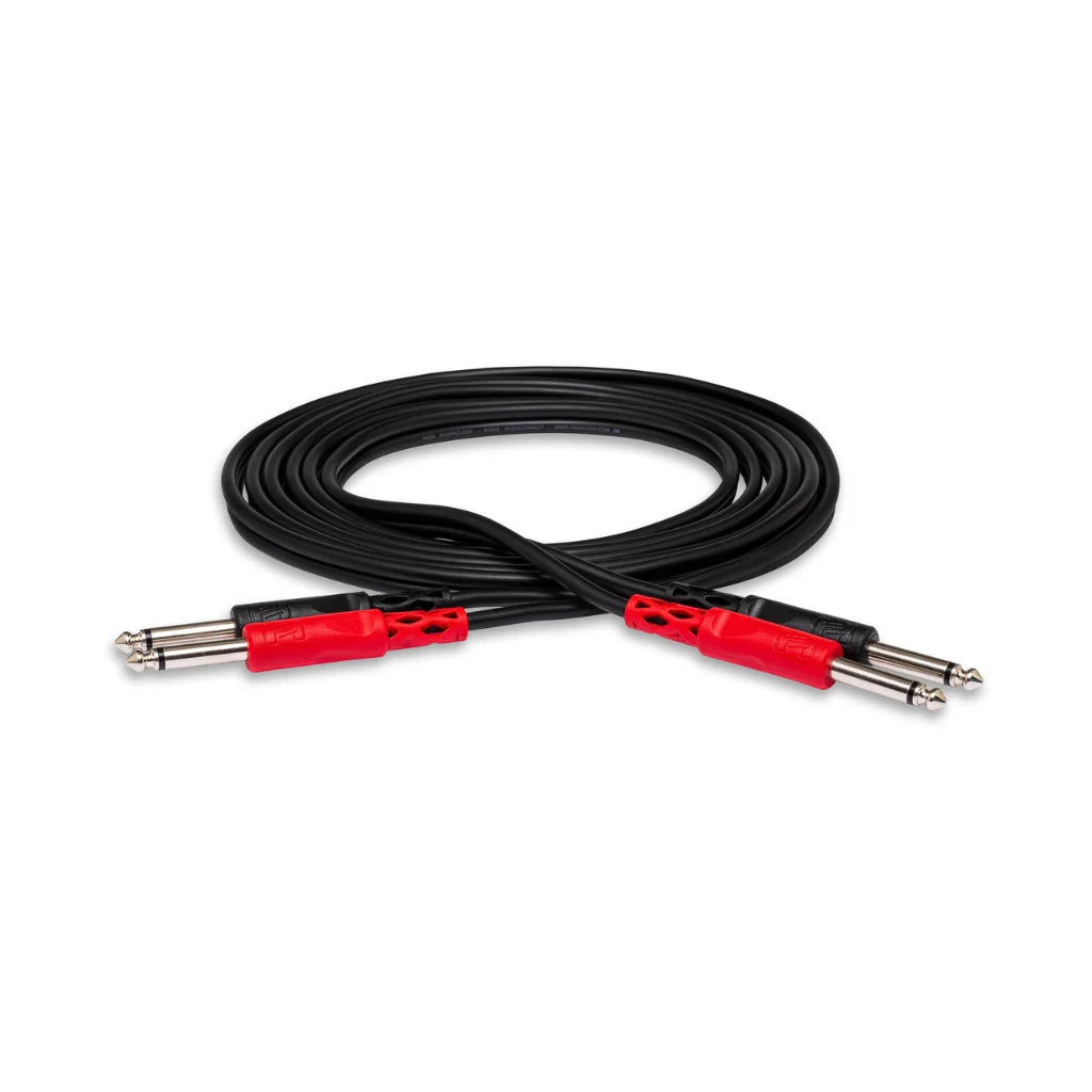Hosa Technology Dual 1/4 in TS to Same Stereo Interconnect 1m