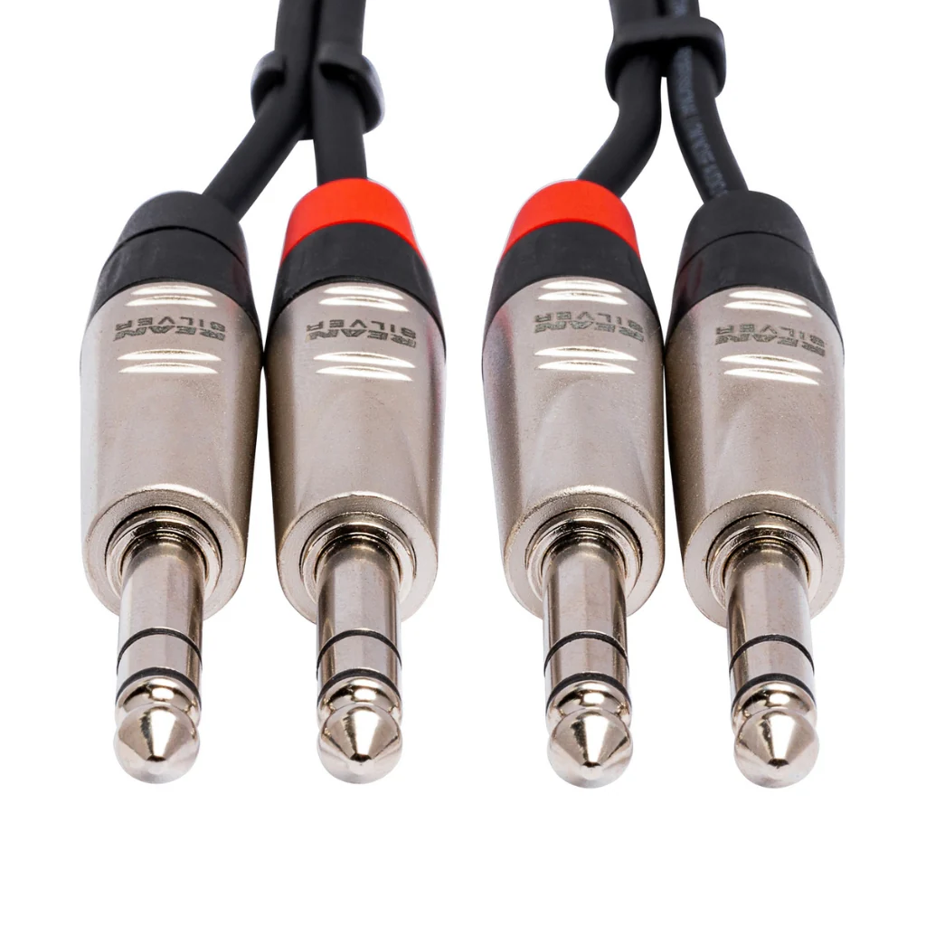Hosa Technology Dual REAN 1/4 in TRS to Same Pro Stereo Interconnect Cable 3ft - Image 3
