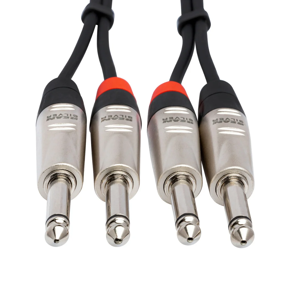 Hosa Technology Dual REAN 1/4 in TS to Same Pro Stereo Interconnect Cable 3ft - Image 3