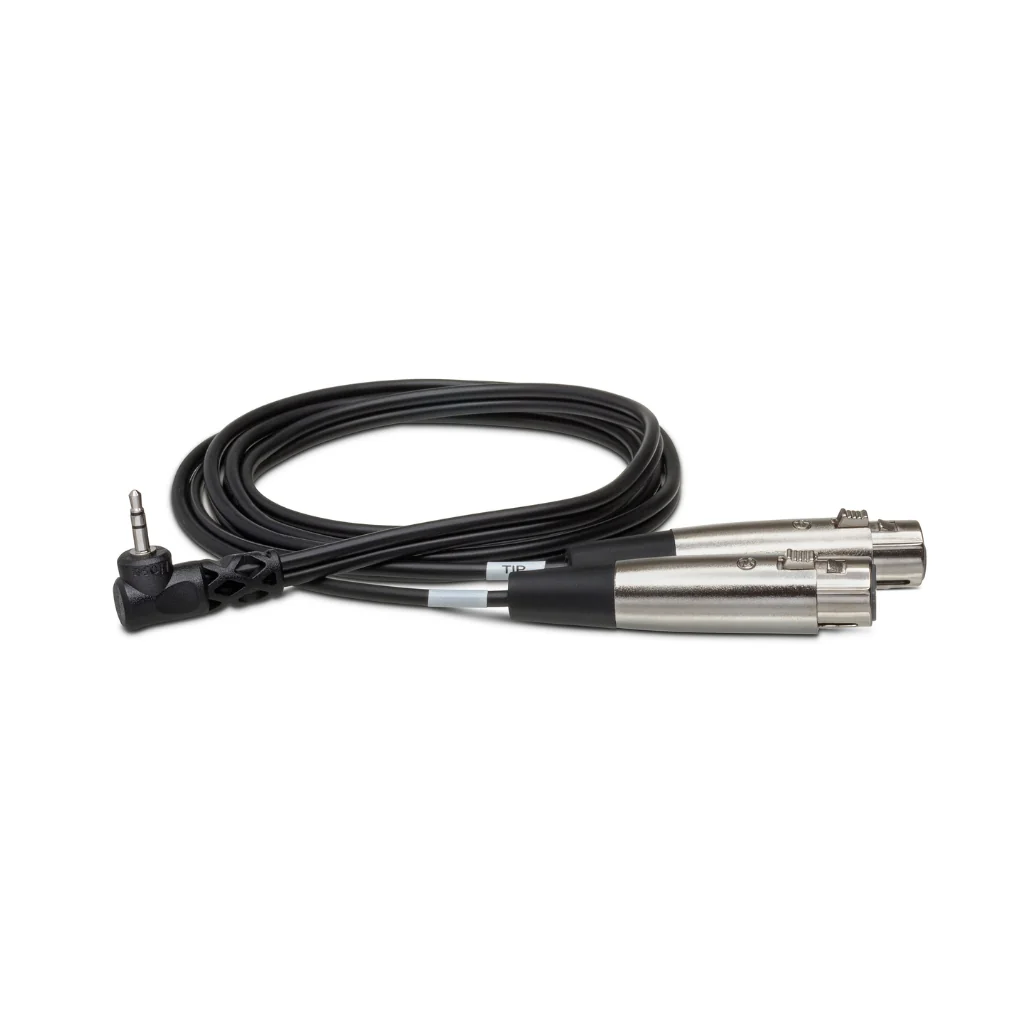 Hosa Technology Dual XLR3F to Right-angle 3.5 mm TRS Microphone Cable 5ft
