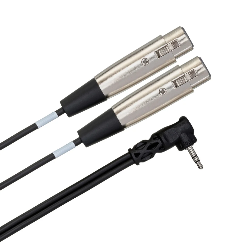 Hosa Technology Dual XLR3F to Right-angle 3.5 mm TRS Microphone Cable 5ft - Image 2