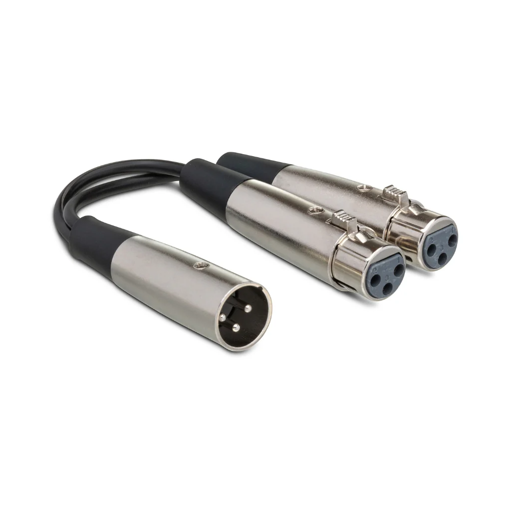 Hosa Technology Dual XLR3F to XLR3M Y Cable 1.5ft