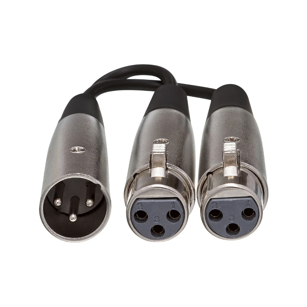 Hosa Technology Dual XLR3F to XLR3M Y Cable 1.5ft - Image 3