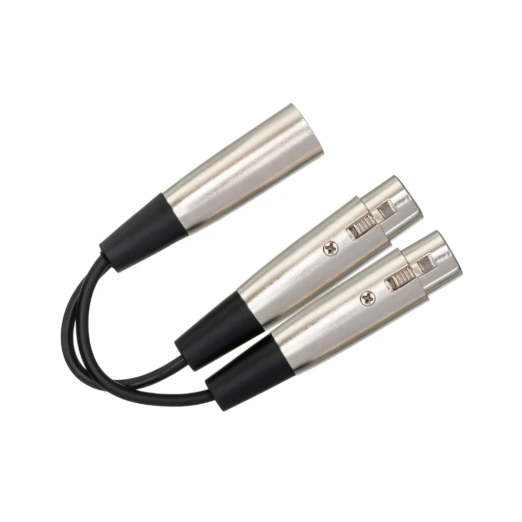 Hosa Technology Dual XLR3F to XLR3M Y Cable 6" - Image 2