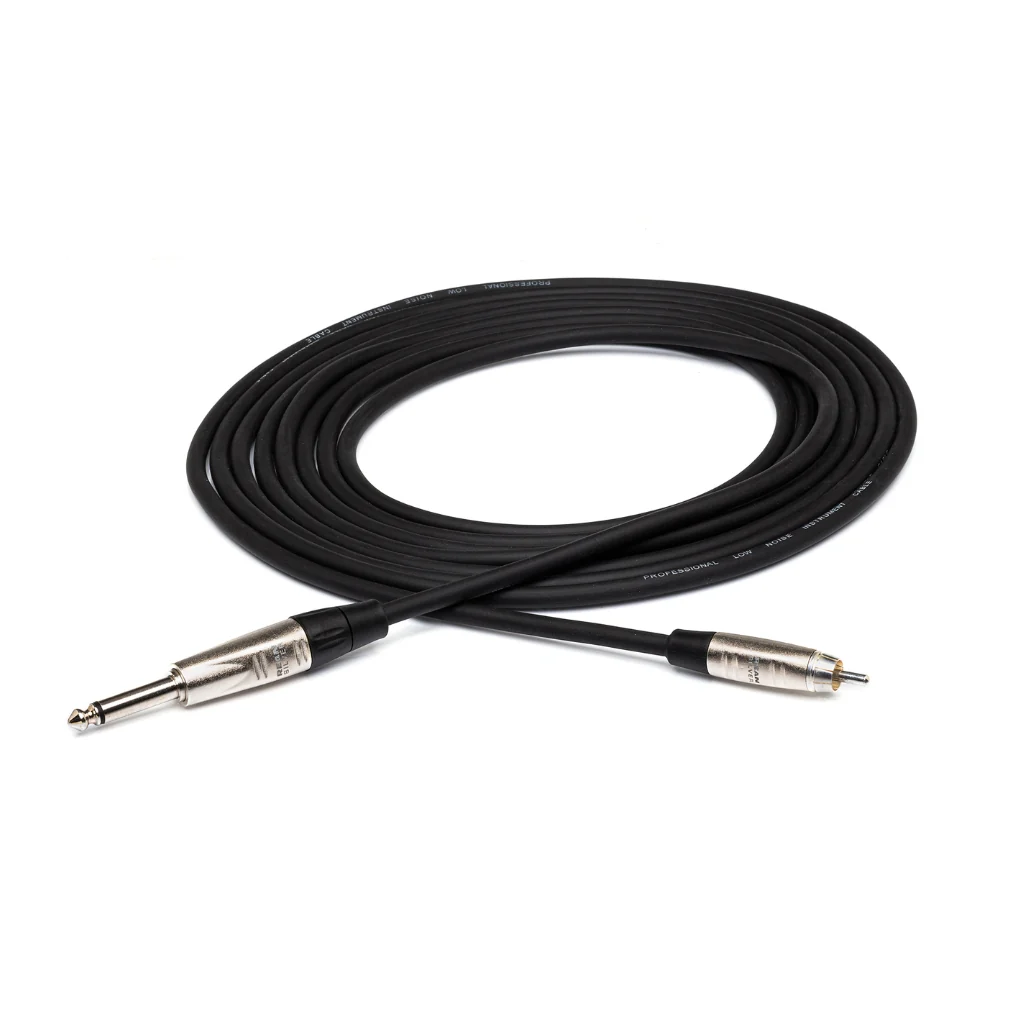 Hosa Technology REAN 1/4 in TS to RCA Pro Unbalanced Interconnect Cable 20ft