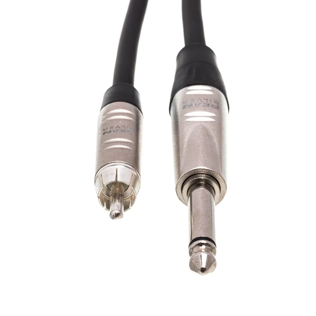Hosa Technology REAN 1/4 in TS to RCA Pro Unbalanced Interconnect Cable 20ft - Image 3