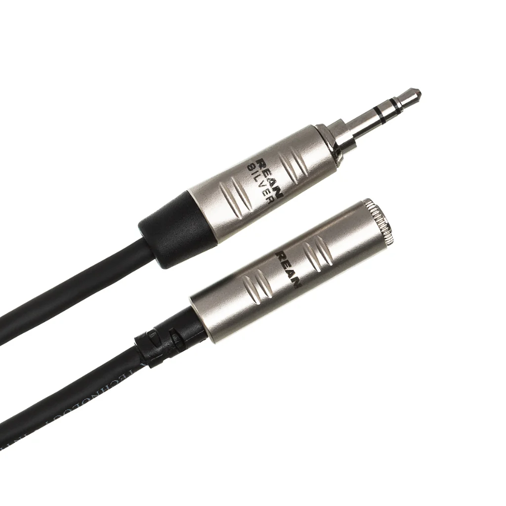 Hosa Technology REAN 3.5 mm TRS to 3.5 mm TRS Pro Headphone Extension Cable 5ft - Image 2
