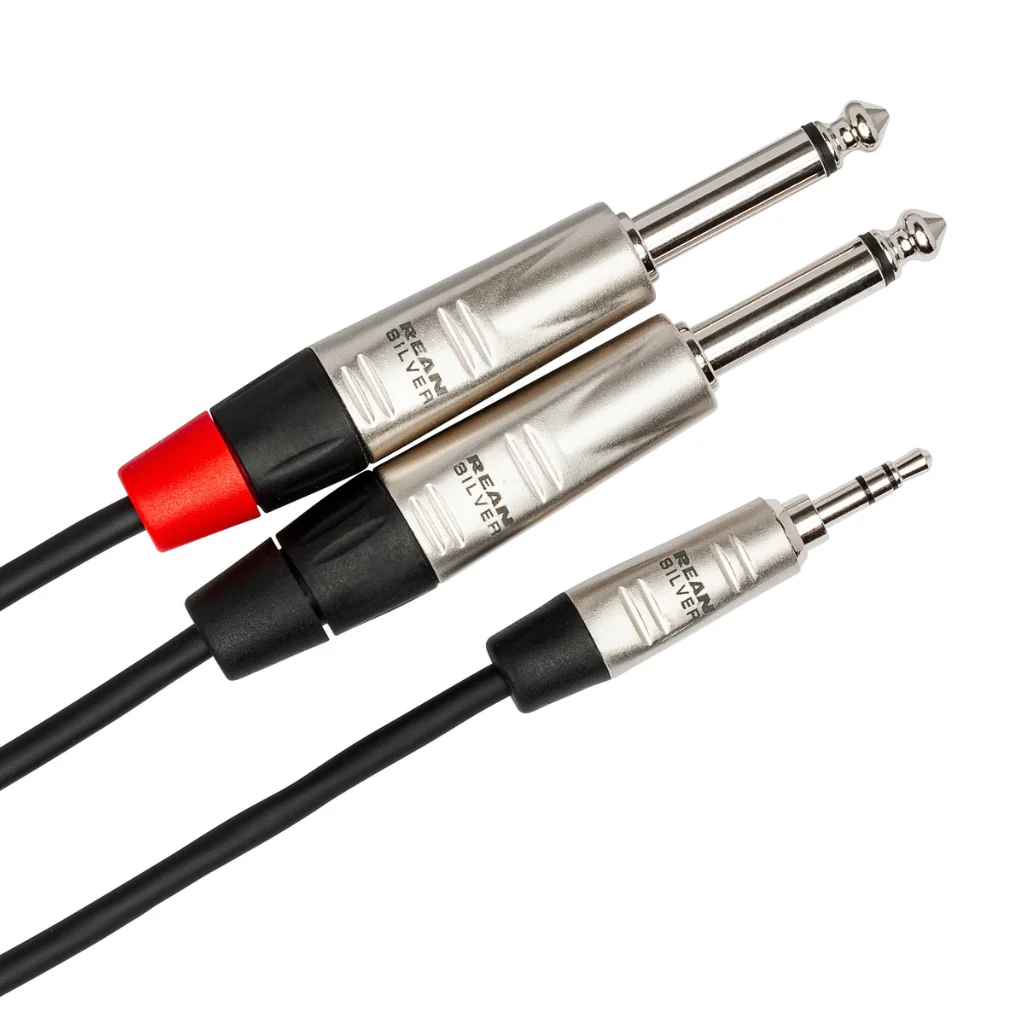 Hosa Technology REAN 3.5 mm TRS to Dual 1/4 in TS Pro Stereo Breakout Cable 6ft - Image 3
