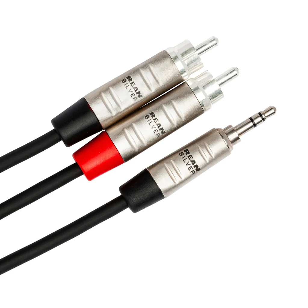 Hosa Technology REAN 3.5 mm TRS to Dual RCA Pro Stereo Breakout Cable 3ft - Image 2
