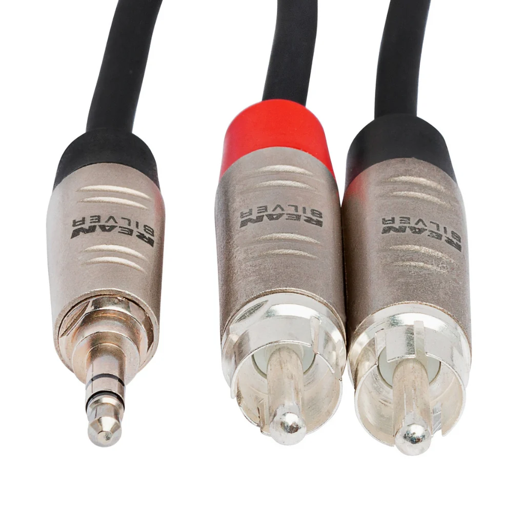 Hosa Technology REAN 3.5 mm TRS to Dual RCA Pro Stereo Breakout Cable 3ft - Image 3