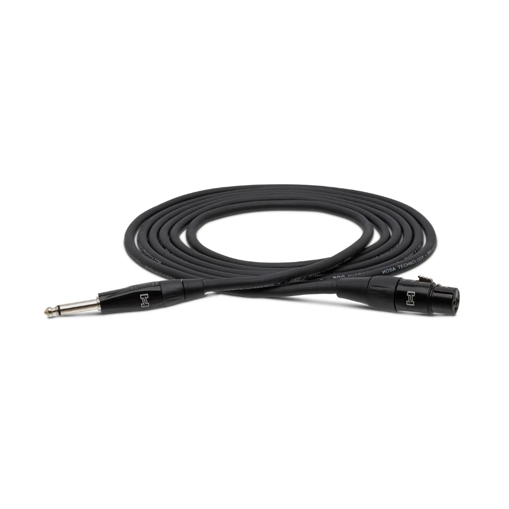 Hosa Technology REAN Hi-Z Female XLR3F to Male 1/4'' Microphone Cable 10ft