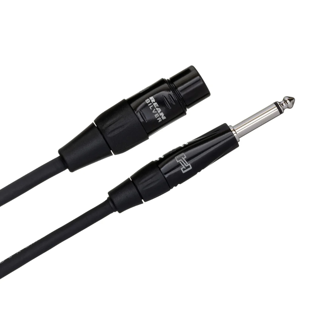 Hosa Technology REAN Hi-Z Female XLR3F to Male 1/4'' Microphone Cable 10ft - Image 2