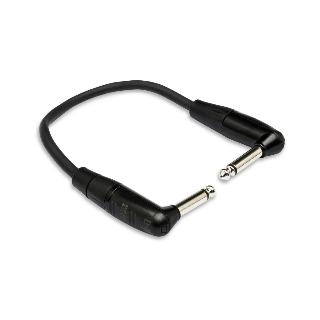 Hosa Technology REAN Right-angle to Same Pro Guitar Patch Cable 12"