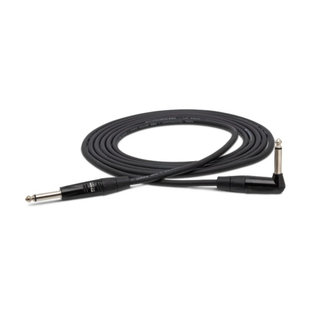 Hosa Technology REAN Straight to Right-Angle Pro Guitar Cable 10ft
