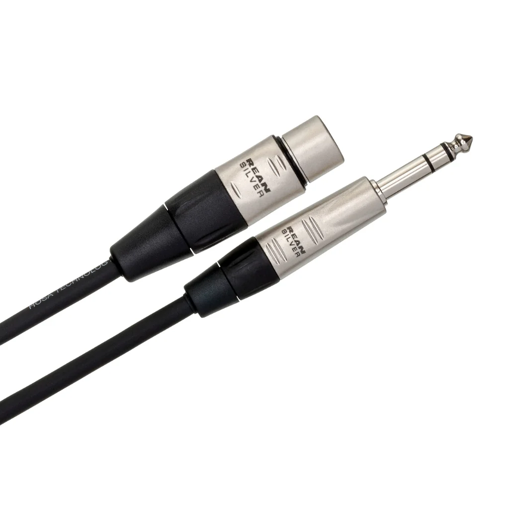 Hosa Technology REAN XLR3F to 1/4 in TRS Pro Balanced Interconnect Cable 1.5ft - Image 2