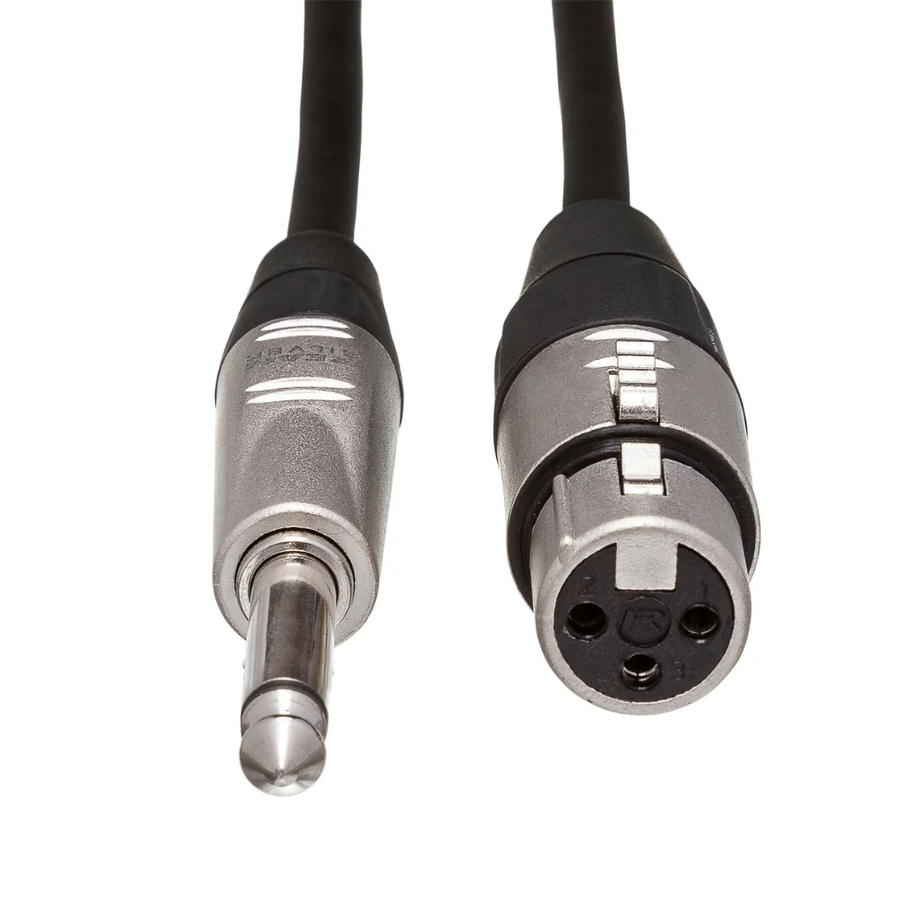 Hosa Technology REAN XLR3F to 1/4 in TS Pro Unbalanced Interconnect Cable 1.5ft - Image 3