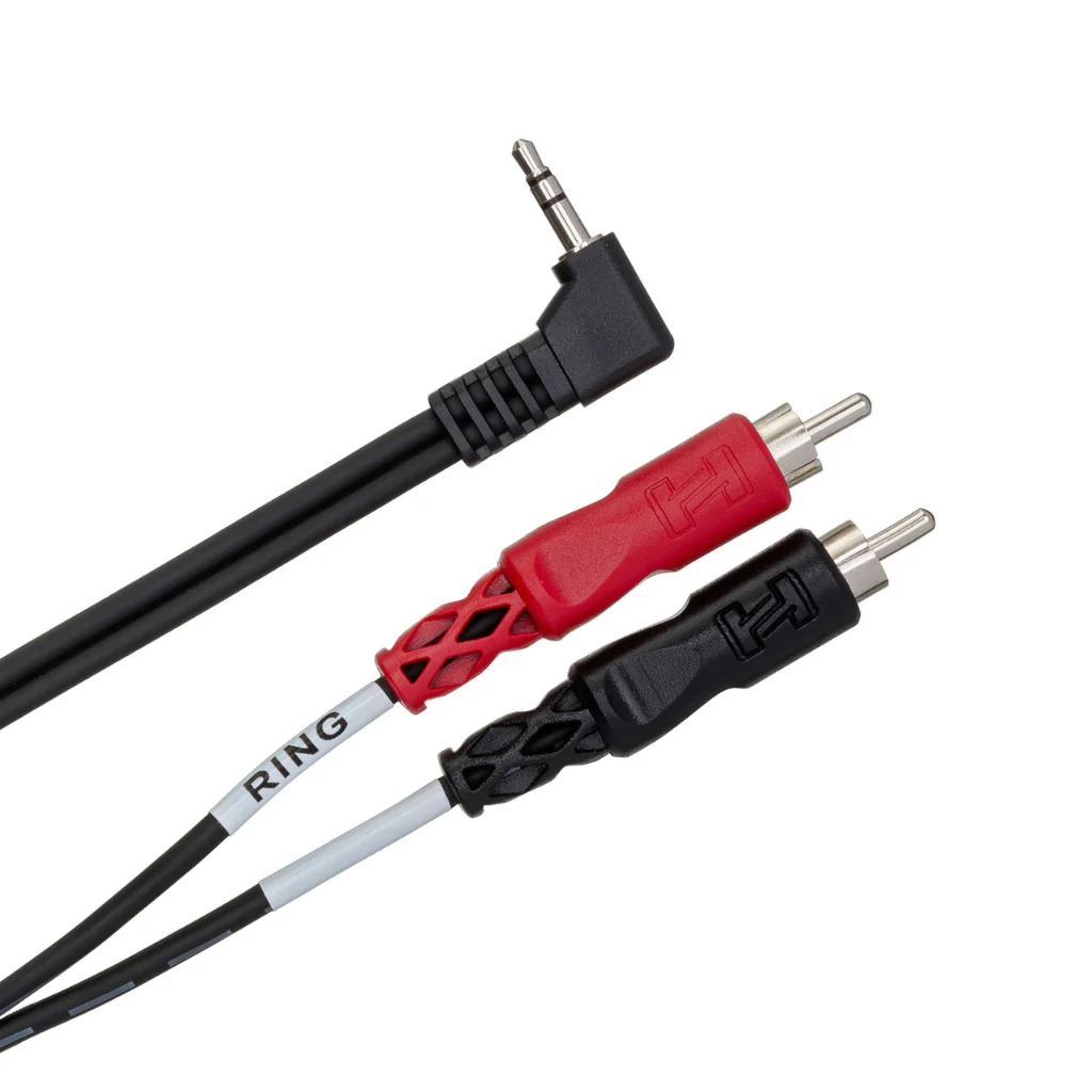 Hosa Technology Right angle 3.5mm TRS to Dual RCA Stereo Breakout Cable 6ft - Image 2