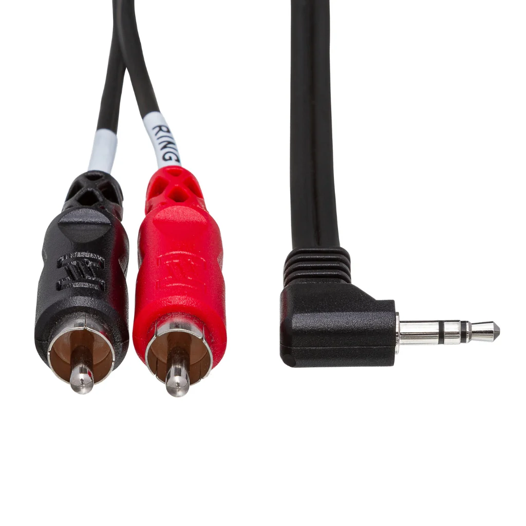 Hosa Technology Right angle 3.5mm TRS to Dual RCA Stereo Breakout Cable 6ft - Image 3