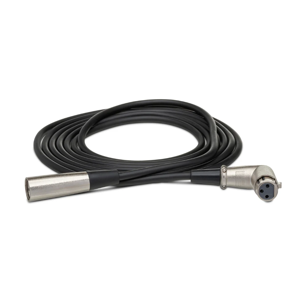 Hosa Technology Right-angle XLR3F to XLR3M Balanced Interconnect Cable 15ft