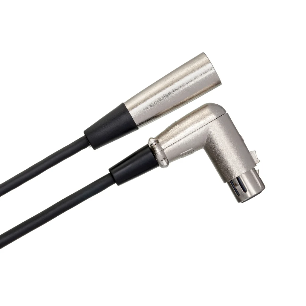 Hosa Technology Right-angle XLR3F to XLR3M Balanced Interconnect Cable 15ft - Image 2