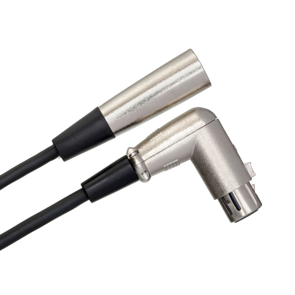 Hosa Technology Right-angle XLR3F to XLR3M Balanced Interconnect Cable 25ft - Image 2