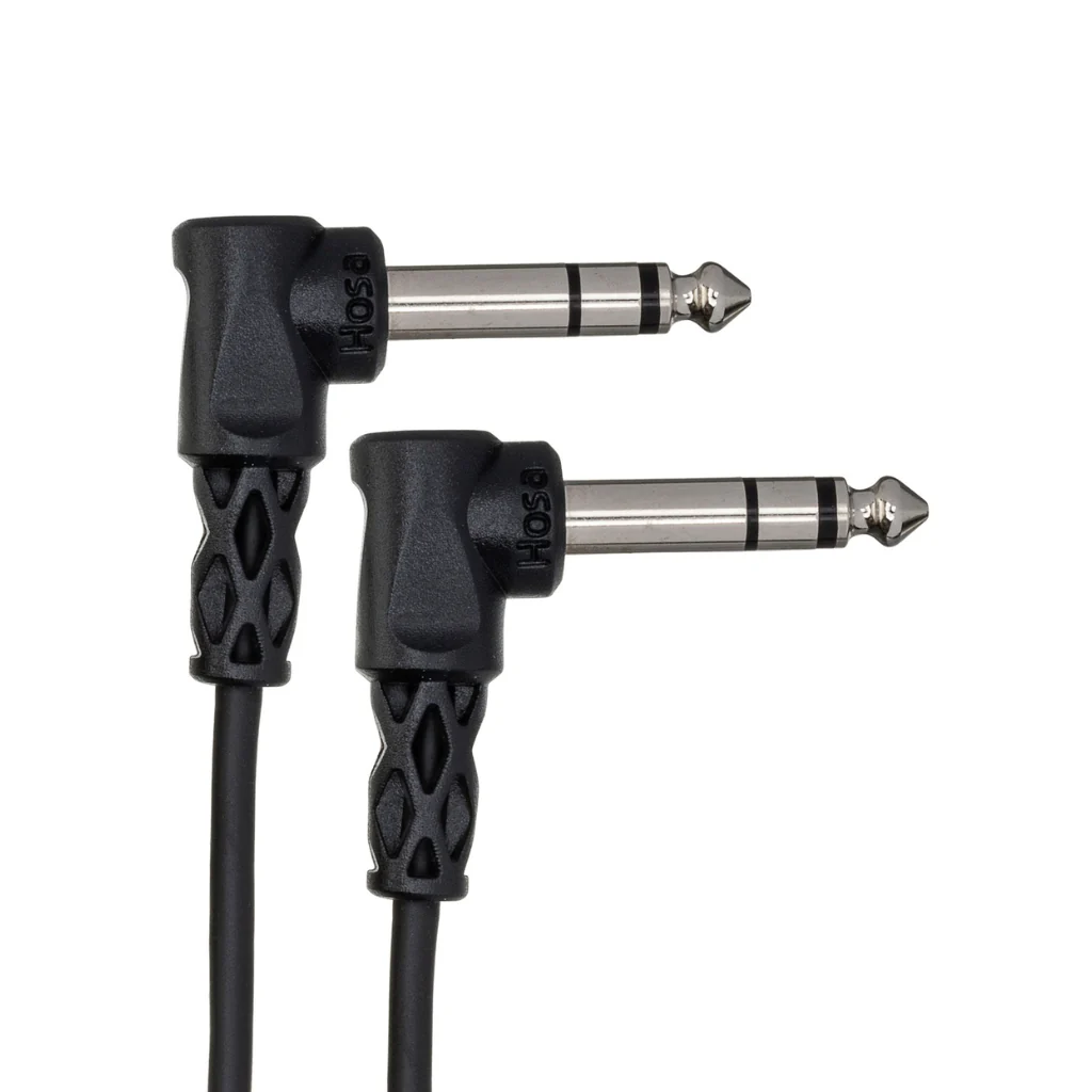 Hosa Technology Right-Angled 1/4 in TRS to Same Balanced Interconnect Cable - Image 2
