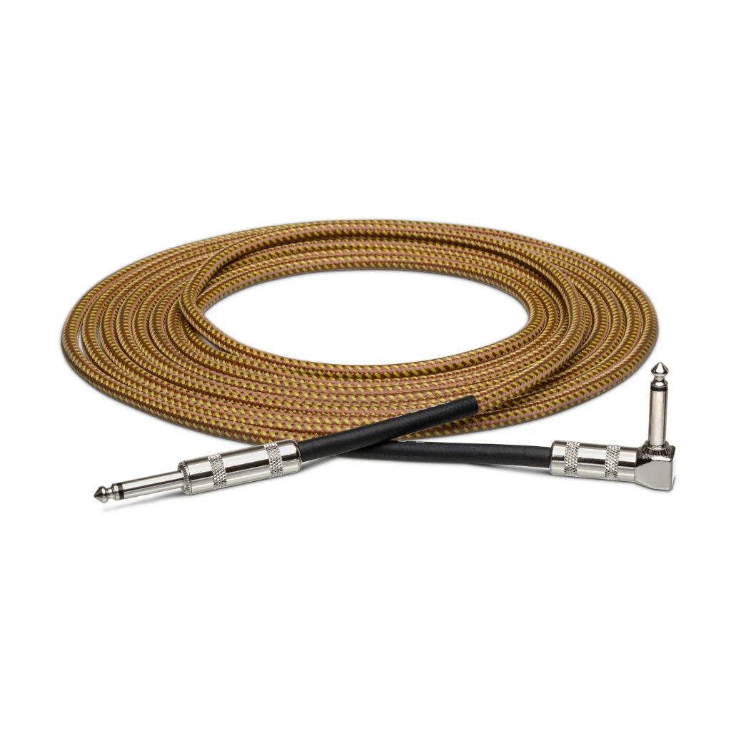 Hosa Technology Straight to Right-Angle Tweed Guitar Cable 18ft