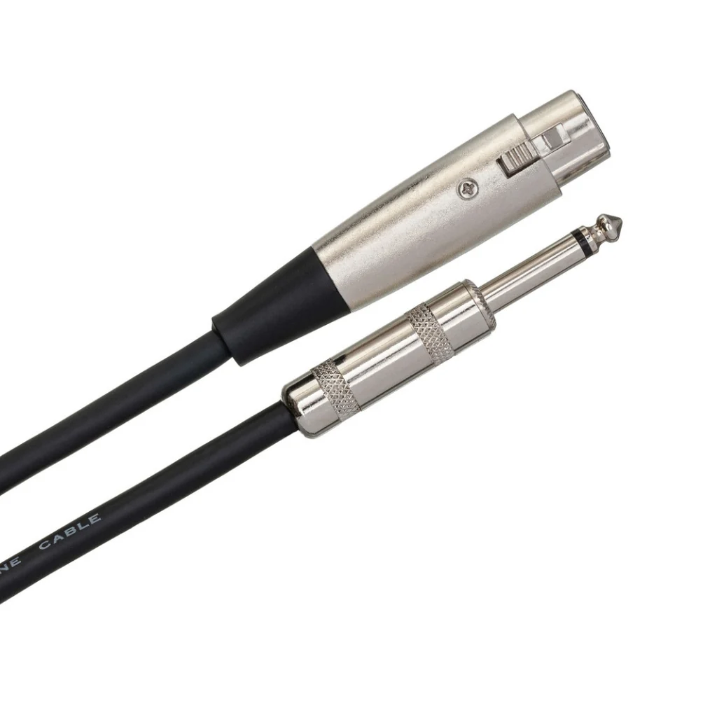 Hosa Technology XLR3F TO 1/4 IN TS Hi-Z Microphone Cable 10ft - Image 2